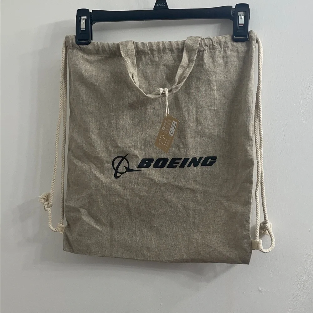 Boeing Tan Drawstring Backpack - Picture 1 of 5